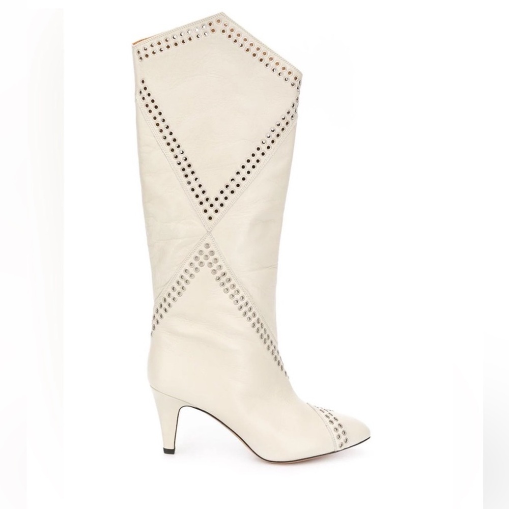 Isabel Marant Cream Heeled Laila boots NIB  38